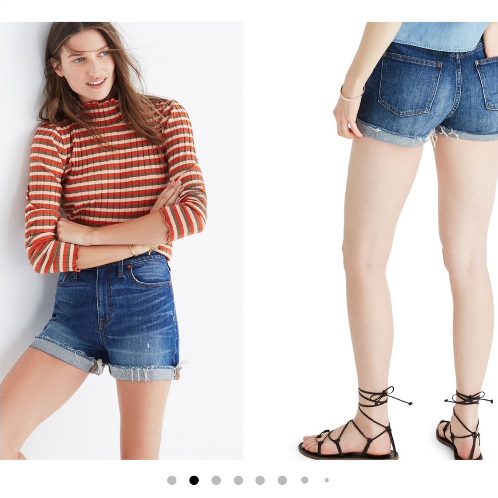 Madewell high rise denim shorts